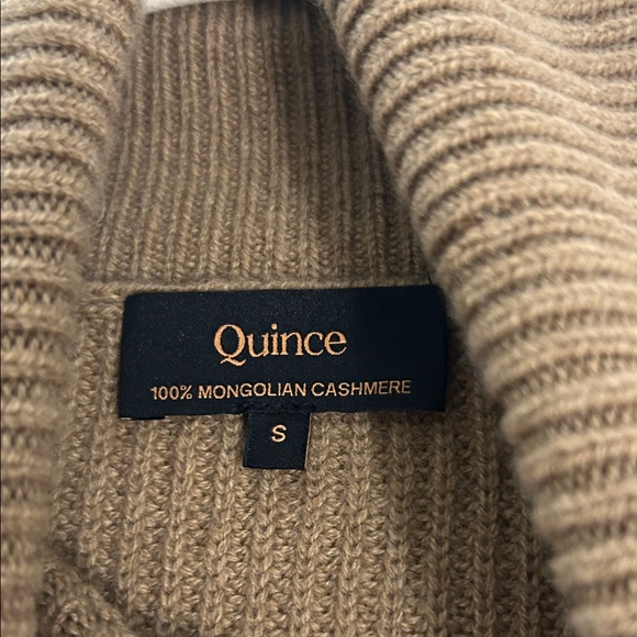 NWOT Quince Cashmere Brown Turtleneck Sweater - Picture 3 of 5